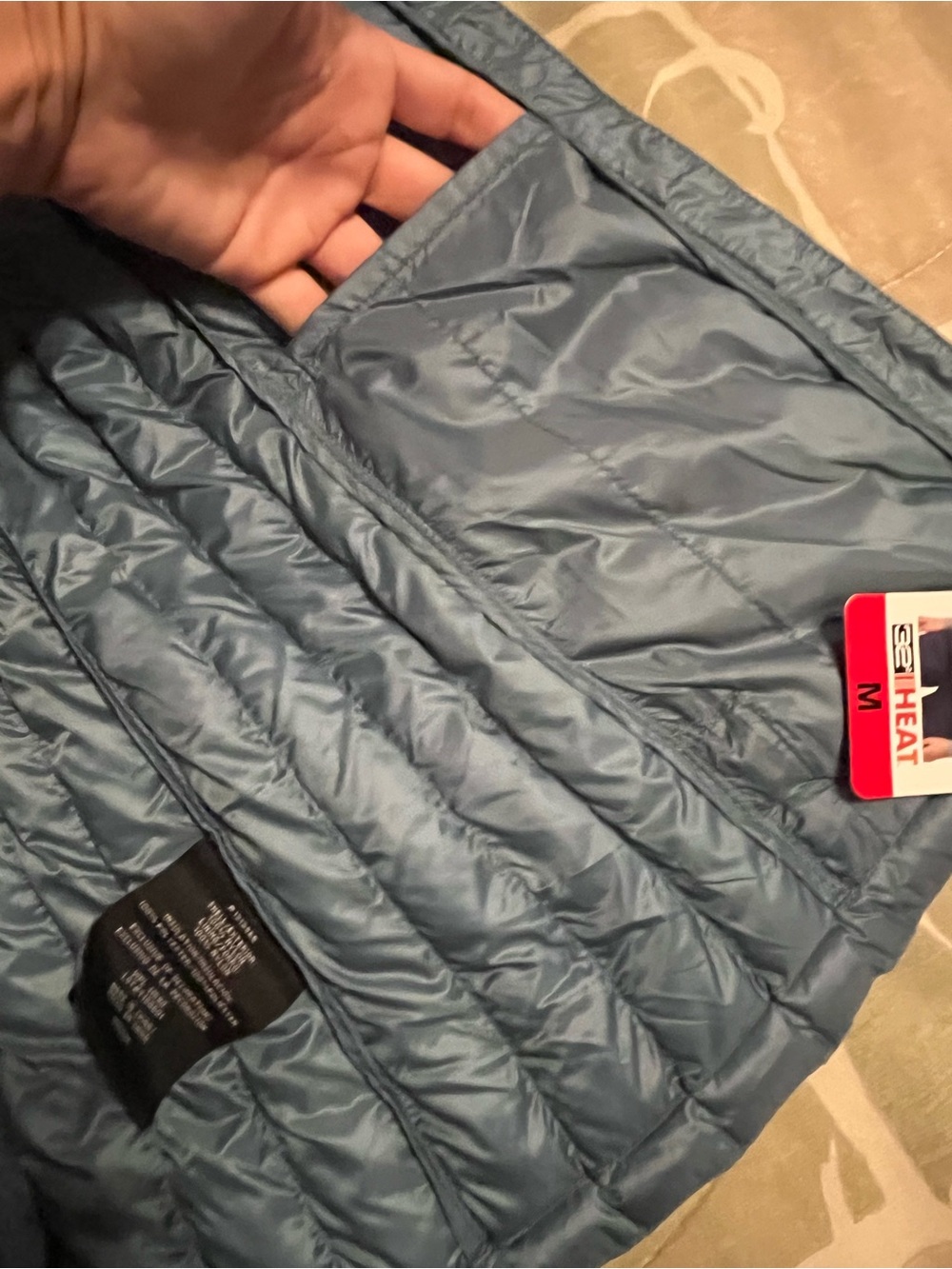 32 Degrees Heat Women’s Cold Green Quilted Full Zip Puffer Vest Pockets Size M - Picture 7 of 12